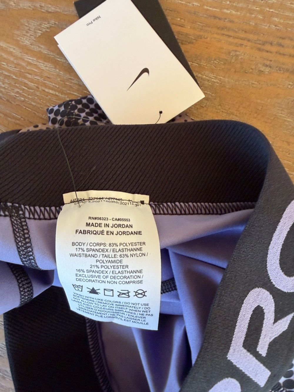 Nike Pro Black and Purple Dot-Print Training Shorts - Picture 6 of 8